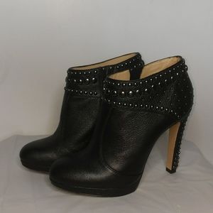 BCBGMaxAzria leather black studded booties